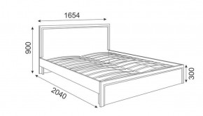 Кровать 1.6 М07 Стандарт с основанием Беатрис (Орех гепланкт) в Губахе - gubaha.mebel-74.com | фото
