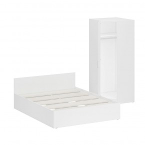 Кровать 1600 + Шкаф угловой Стандарт, цвет белый, ШхГхВ 163,5х203,5х70 + 81,2х81,2х200см., сп.м. 1600х2000 мм., без матраса, основание есть в Губахе - gubaha.mebel-74.com | фото