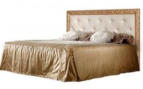Кровать 2-х спальная (1,4 м) Тиффани штрих-лак/золото с мягким изголовьем (ТФКР140-2) в Губахе - gubaha.mebel-74.com | фото