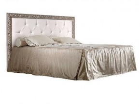 Кровать 2-х спальная (1,6 м) Тиффани штрих-лак/серебро с мягким изголовьем (ТФКР-2) в Губахе - gubaha.mebel-74.com | фото