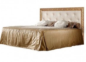 Кровать 2-х спальная (1,8 м) Тиффани штрих-лак/золото с мягким изголовьем (ТФКР180-2) в Губахе - gubaha.mebel-74.com | фото