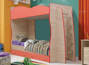 Кровать детская 2-х ярусная Юниор-1.1 (800*2000) ЛДСП в Губахе - gubaha.mebel-74.com | фото