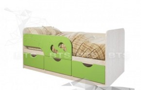 Кровать детская Минима Лего 1.6 (крем/дуб атланта) в Губахе - gubaha.mebel-74.com | фото