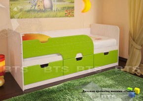 Кровать детская Минима Лего 1.86 (лиловый сад/дуб атланта) в Губахе - gubaha.mebel-74.com | фото