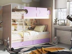 Кровать двухъярусная "Тетрис" (щиты) с бортиками + ящики в Губахе - gubaha.mebel-74.com | фото