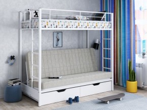 Кровать двухъярусная с диваном "Мадлен-ЯЯ" с ящиками в Губахе - gubaha.mebel-74.com | фото