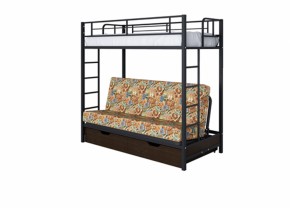 Кровать двухъярусная с диваном "Мадлен-ЯЯ" с ящиками в Губахе - gubaha.mebel-74.com | фото