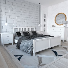 Кровать Ф-156.02 двухспальная 160х200 из массива сосны, цвет белый в Губахе - gubaha.mebel-74.com | фото