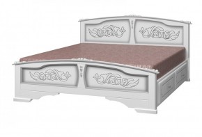 ЕЛЕНА Кровать из массива 1400 с 2-мя ящиками  в Губахе - gubaha.mebel-74.com | фото