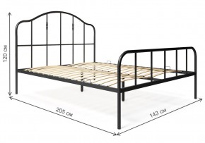Кровать Милена 140х200 черная в Губахе - gubaha.mebel-74.com | фото