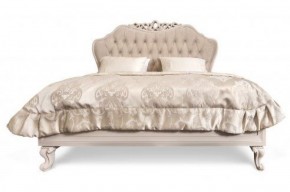 Кровать Мокко 1600 с мягким изголовьем + основание (бежевый) в Губахе - gubaha.mebel-74.com | фото
