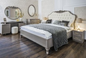 Кровать Мокко 1800 с мягким изголовьем + основание (серый камень) в Губахе - gubaha.mebel-74.com | фото