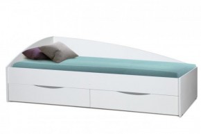 Кровать одинарная "Фея - 3" асимметричная 1900х800 (белая) в Губахе - gubaha.mebel-74.com | фото
