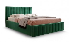 Кровать "Вена" 1400 СТАНДАРТ Вариант 1 Мора зеленый + бельевой ящик с кроватным основанием и подъемным механизмом в Губахе - gubaha.mebel-74.com | фото