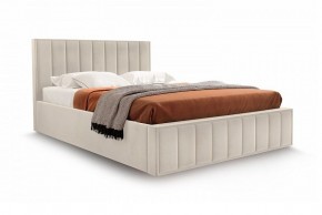Кровать "Вена" 1600 СТАНДАРТ Вариант 2 Мора бежевый + бельевой ящик с кроватным основанием и подъемным механизмом в Губахе - gubaha.mebel-74.com | фото