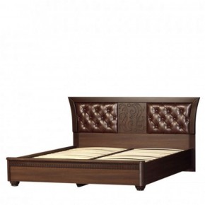 Кровать с мягким изголовьем №198 "Лючия" (1600) Дуб оксфорд в Губахе - gubaha.mebel-74.com | фото