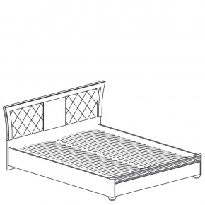 Кровать с мягким изголовьем №200 "Лючия" (1800) Дуб оксфорд серый в Губахе - gubaha.mebel-74.com | фото