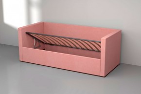 Кровать с ПМ (арт.030) (с/м 900*2000мм) (б/матр), ткань розовая в Губахе - gubaha.mebel-74.com | фото