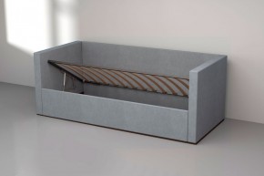 Кровать с ПМ (арт.030) (с/м 900*2000мм) (б/матр), ткань серый в Губахе - gubaha.mebel-74.com | фото