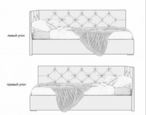 Кровать угловая Хлоя интерьерная +основание (120х200) в Губахе - gubaha.mebel-74.com | фото