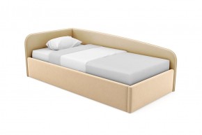 Кровать угловая Лэсли интерьерная +настил ДСП (120х200) 1 кат. ткани в Губахе - gubaha.mebel-74.com | фото