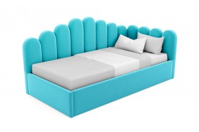 Кровать угловая Лилу интерьерная +основание/ПМ/бельевое дно (120х200) 1 кат. ткани в Губахе - gubaha.mebel-74.com | фото