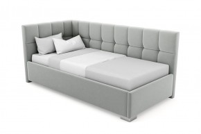 Кровать угловая Мия интерьерная +основание (90х200) 1 кат. ткани в Губахе - gubaha.mebel-74.com | фото