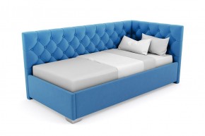 Кровать угловая Виола интерьерная +основание (120х200) 1 кат. ткани в Губахе - gubaha.mebel-74.com | фото