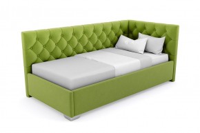 Кровать угловая Виола интерьерная +основание/ПМ/бельевое дно (120х200) 1 кат. ткани в Губахе - gubaha.mebel-74.com | фото