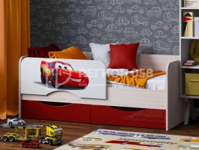 Кровать Юниор-12 с фотопеч. "Тачки" в Губахе - gubaha.mebel-74.com | фото