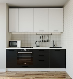 Кухонный гарнитур Графика 2200 (Стол. 26мм) в Губахе - gubaha.mebel-74.com | фото