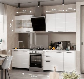 Кухонный гарнитур "Дина" 2.0 м (белый/белый глянец) в Губахе - gubaha.mebel-74.com | фото