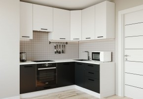 Кухонный гарнитур угловой Графика 2200х1600 (Стол. 26мм) в Губахе - gubaha.mebel-74.com | фото