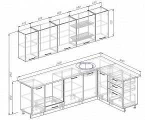 Кухонный гарнитур угловой Графика 2600х1600 (Стол. 38мм) в Губахе - gubaha.mebel-74.com | фото