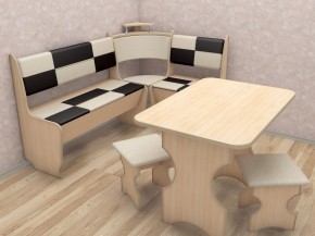 Кухонный уголок Домино Стандарт + стол + табурет 2 шт. (1000*1500) в Губахе - gubaha.mebel-74.com | фото