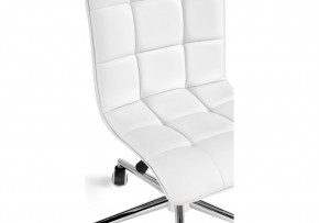 Офисное кресло Квадро экокожа белая / хром в Губахе - gubaha.mebel-74.com | фото