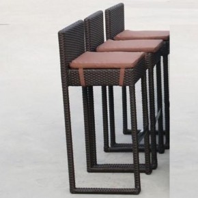 Плетеный барный стул Y390A-W63 Brown в Губахе - gubaha.mebel-74.com | фото