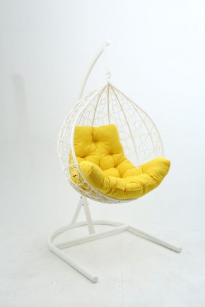 Подвесное кресло Бароло (белый/желтый) в Губахе - gubaha.mebel-74.com | фото