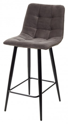 Полубарный стул CHILLI-QB графит #14, велюр / черный каркас (H=66cm) М-City в Губахе - gubaha.mebel-74.com | фото