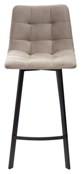 Полубарный стул CHILLI-QB SQUARE латте #25, велюр / черный каркас (H=66cm) М-City в Губахе - gubaha.mebel-74.com | фото