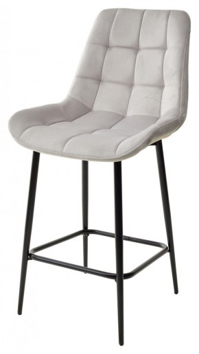 Полубарный стул ХОФМАН, цвет H-09 Светло-серый, велюр / черный каркас H=63cm М-City в Губахе - gubaha.mebel-74.com | фото
