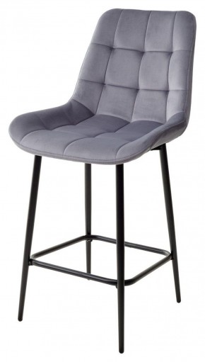 Полубарный стул ХОФМАН, цвет H-14 Серый, велюр / черный каркас H=63cm М-City в Губахе - gubaha.mebel-74.com | фото