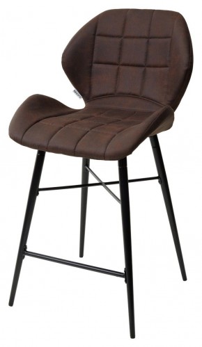 Полубарный стул MARCEL COWBOY-#800 темно-коричневый (H=65cm), ткань микрофибра М-City в Губахе - gubaha.mebel-74.com | фото