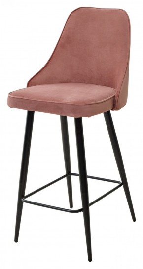 Полубарный стул NEPAL-PB РОЗОВЫЙ #15, велюр/ черный каркас (H=68cm) М-City в Губахе - gubaha.mebel-74.com | фото