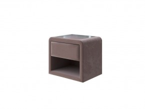 PROxSON Тумба Cube (Ткань: Велюр Shaggy Chocolate) 52x41 в Губахе - gubaha.mebel-74.com | фото