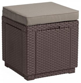 Пуфик Куб с подушкой (Cube with cushion) графит - прохладный серый в Губахе - gubaha.mebel-74.com | фото