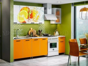 РИО-1 ЛДСП Кухонный гарнитур 2,0 м с фотопечатью Апельсин в Губахе - gubaha.mebel-74.com | фото