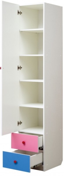 Шкаф 1-но дверный с ящиками и фотопечатью Совята 1.1 (400) в Губахе - gubaha.mebel-74.com | фото