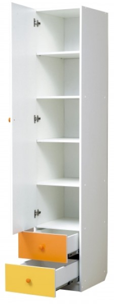 Шкаф 1-но дверный с ящиками и зеркалом Радуга (400) в Губахе - gubaha.mebel-74.com | фото