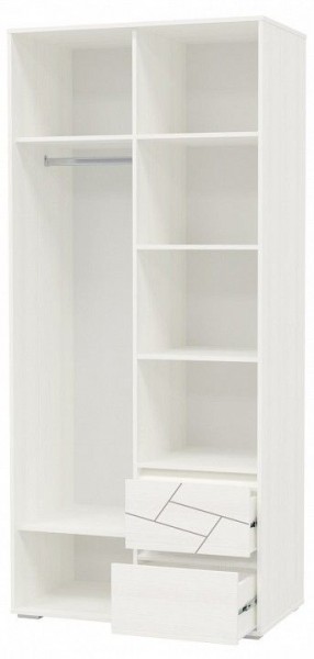 Шкаф 2-х дверный с ящиками АДЕЛИНА (4-4831рам.б) в Губахе - gubaha.mebel-74.com | фото